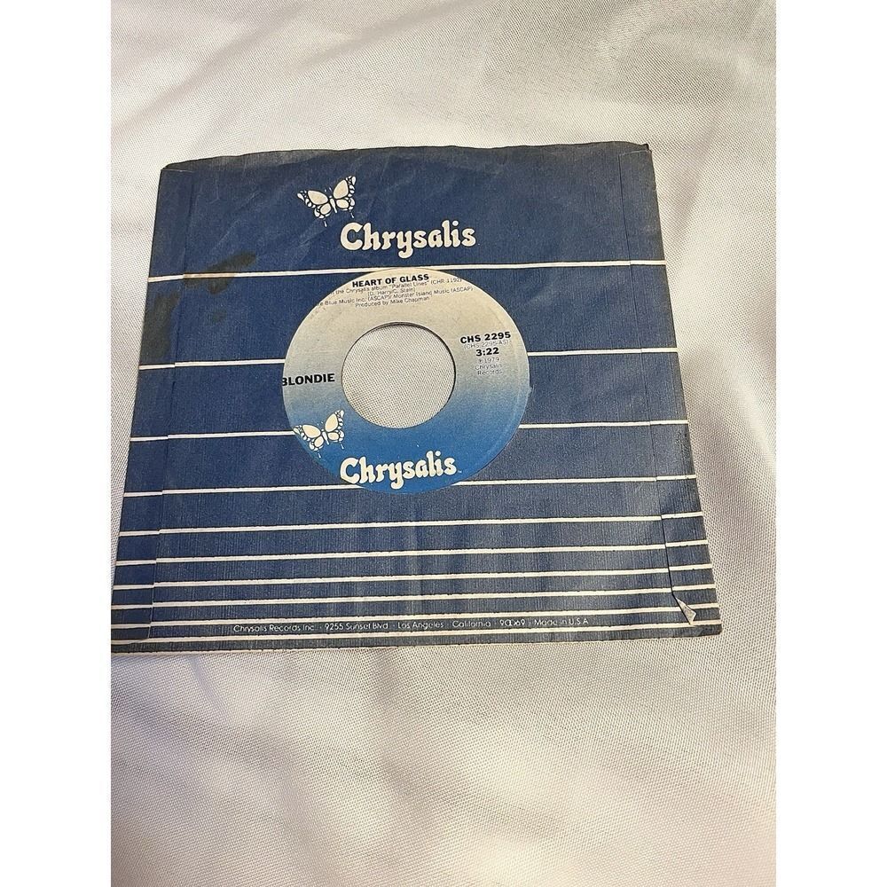 Vintage Blondie "Heart of Glass" 45RPM vinyl single Chrysalis Records Label 1978